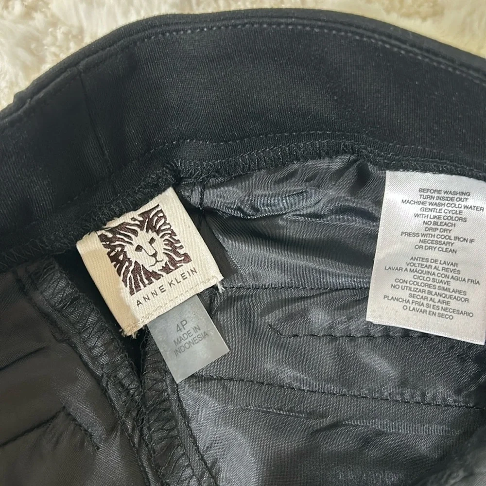 Anne Klein Womens 4P‎ Black High Waist Stretch Legging Pants Workwear NWT